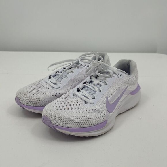 Nike FJ9510-101 White Lavender Mesh Lace-Up Womens Sneakers Size 7 - Picture 1 of 10
